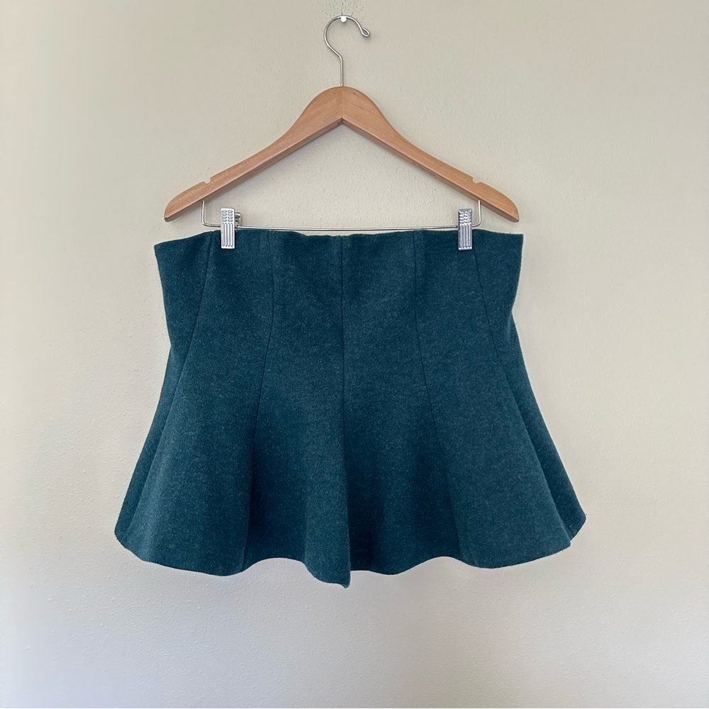 MARE MARE x Anthropologie Size Large Chic Strapless‎ Felt Peplum Top Women's - Picture 2 of 9